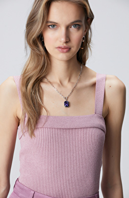 Silver Stone Women's Necklace