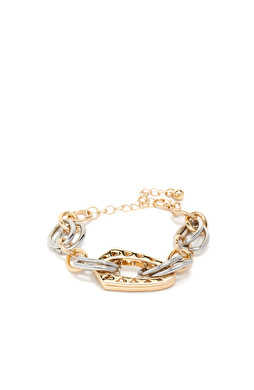 Silver Gold Kadın Zincir Bileklik