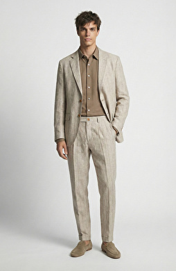 Limited Ermenegildo Zegna Kumaşından Keten Takım