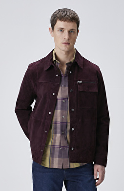 Burgundy Leather Coat