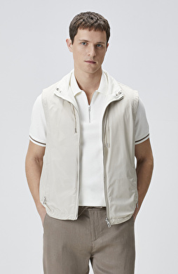 Taş Dik Yaka Casual Yelek