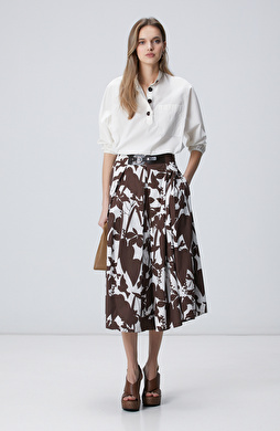 Regular Fit Kahverengi Midi Etek