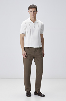 Vizon Slim Fit 5 Cep Armür Desen Pantolon