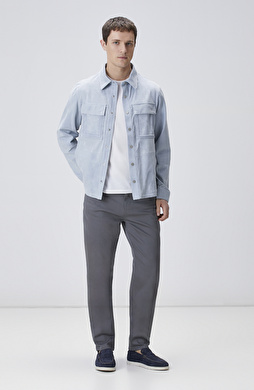 Gri Kemer İçi Lastikli Casual Pantolon