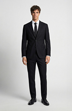 Siyah Limited Loro Piana Yün Takım Elbise