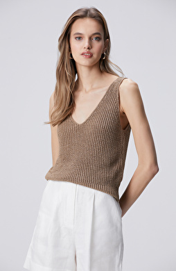 Bej Simli Triko Atlet