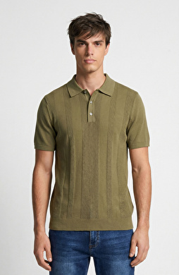 Haki Desenli Triko Kazak