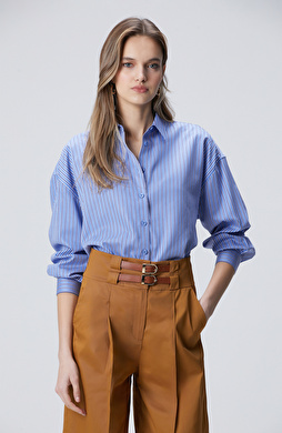 Mavi Non-Iron Gömlek