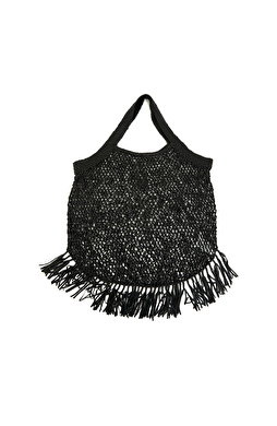 Black Women's Knitted Mesh Bag