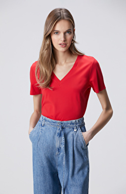 Kırmızı Basic T-shirt