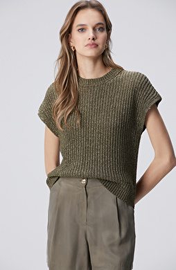 Haki Sim Dokulu Triko