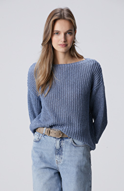 Mavi Truvakar Kol Triko Kazak