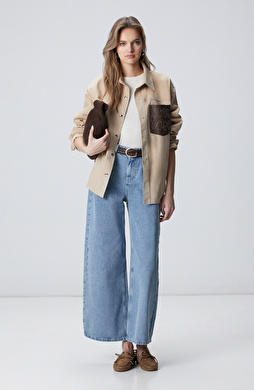 Açık Indigo Mavi Denim Pantolon