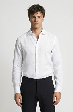 Beyaz Keten Gömlek
