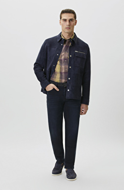 Relaxed Fit Bordo Haki Ekoseli Gömlek