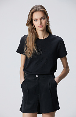 Siyah Baskılı T-shirt