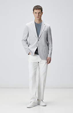 Kırık Beyaz Denim Pantolon