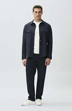 Koyu Lacivert Denim Pantolon
