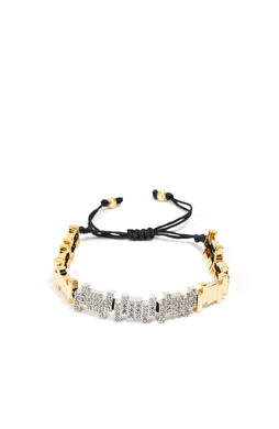 Silver Gold Taşlı Kadın Bileklik