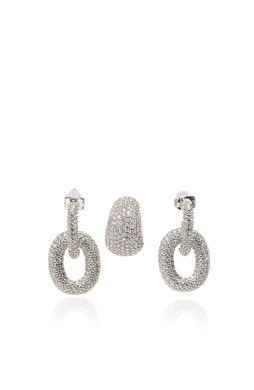 Silver Kadın Cufflı Küpe