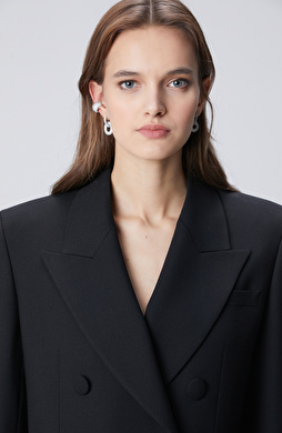 Silver Kadın Cufflı Küpe