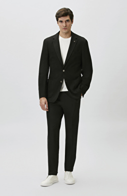 N-Tech Siyah Gofreli Jogger Pantolon