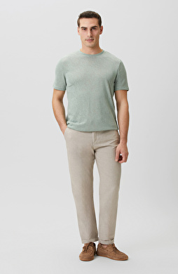Vizon Dokuma Pamuk Keten Pantolon