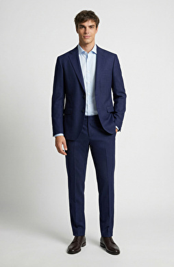 Slim Fit Lacivert Takım Elbise