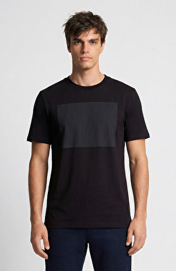 N-Tech Siyah Hologram Baskılı T-shirt