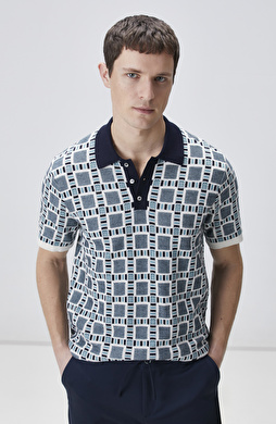 Mint Desenli Triko Kazak