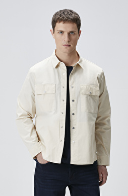 Bej Paper Touch Dış Gömlek