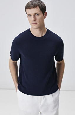 Lacivert Pamuk Triko Kazak