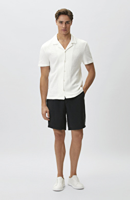 Siyah Slim Fit Modal Şort