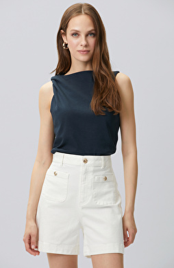 Navy Blue Blouse