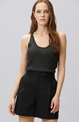 Black Swimmer Form Jacquard Knitwear Undershirt