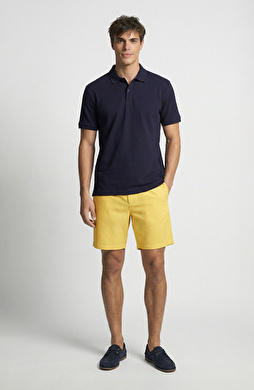 Sarı Beli Lastikli Comfort Şort