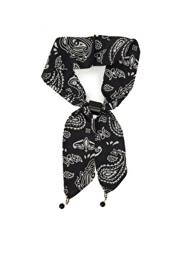 Siyah Kadın İpek Fular