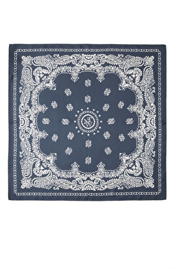 Lacivert Kadın Twill İpek Fular