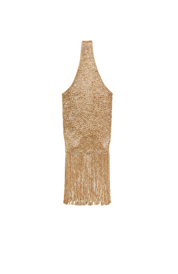 Bronze Bead Embroidered Women's Clutch