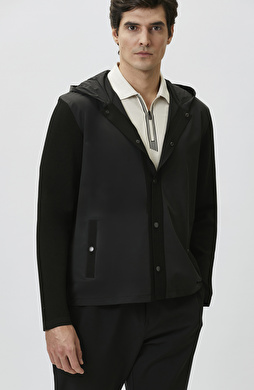 N-Tech Black Knit Coat