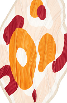 Renkli Pliseli Kadın Fular