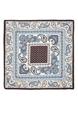 Renkli Twill İpek Eşarp