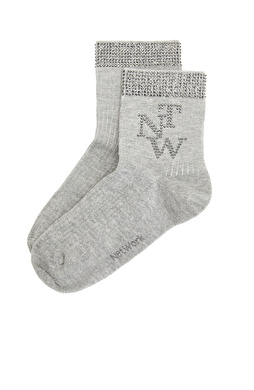Gri Taşlı Kadın Çorap