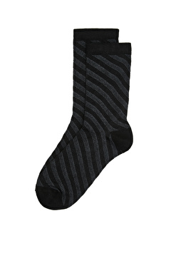 Siyah İnci Detaylı Kadın Çorap