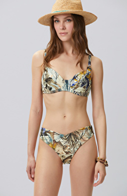 Sarı Yeşil Bikini Üst