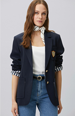 Navy Blue Blazer Jacket