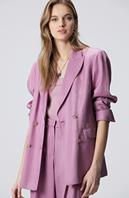 Violet Linen Blend Jacket