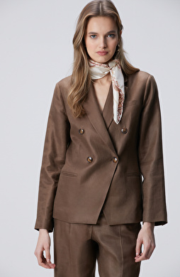 Vizon Kruvaze Kapama Keten Ceket