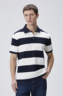 Navy Blue-White T-shirt