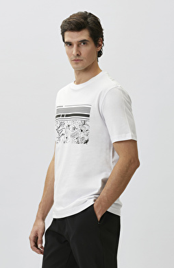Off White Printed T-shirt